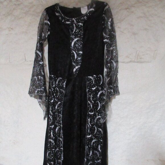 Crushed Velvet Moon Witch Costume Gown Sz S/M - Picture 2 of 8